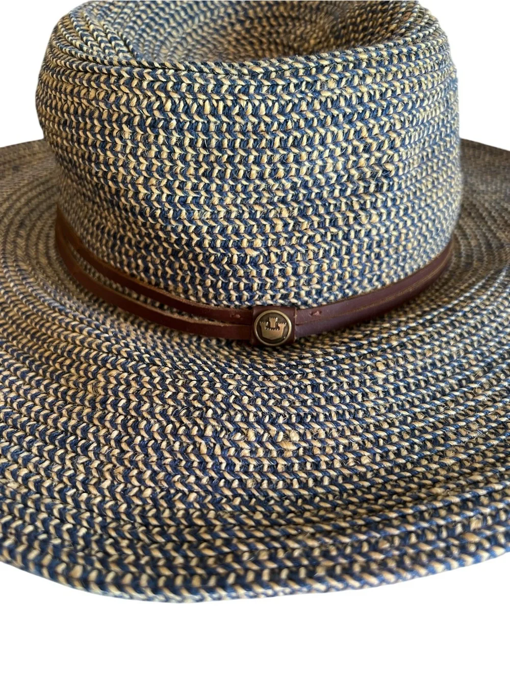 Goorin Bros Woven Summer Hat Blue and Tan